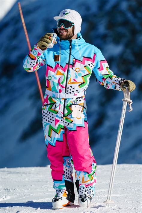 Blue stare ski suit